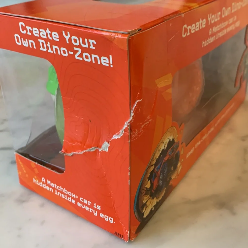 Matchbox Creature Cars with 3 Dino Eggs and 3 Die-Cast Cars, Bundle of 3